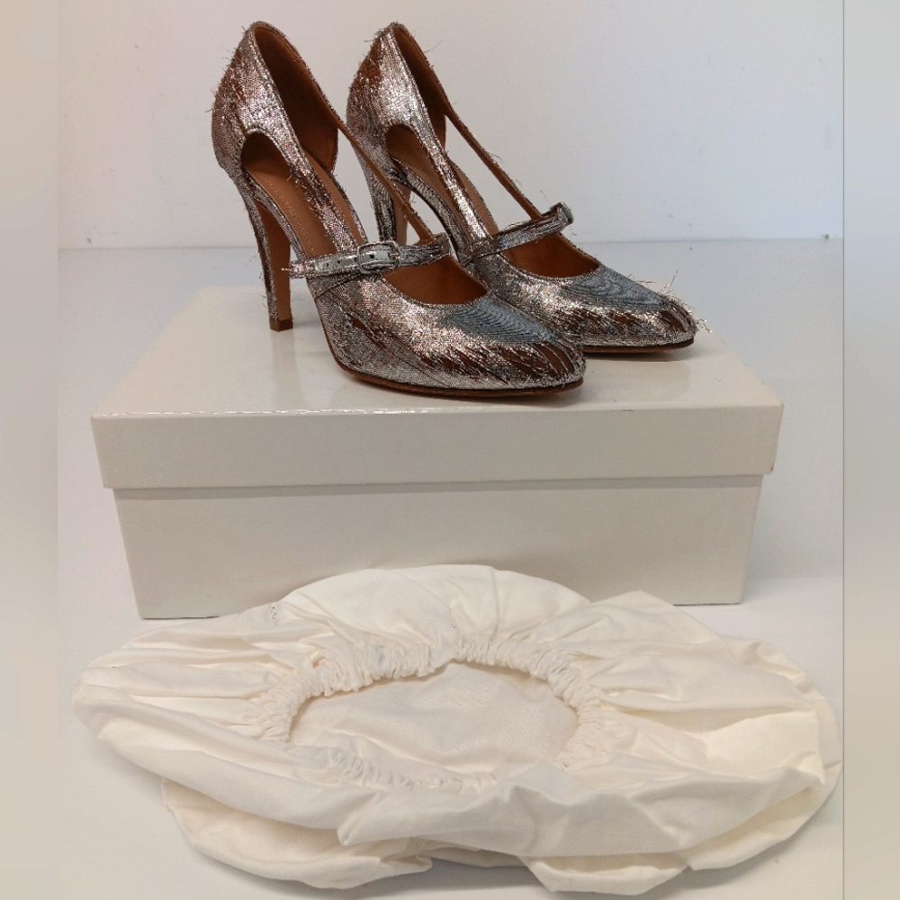 Maison Margiela Women's Bleach Lurex Mary-Jane Pumps - EU36/US6